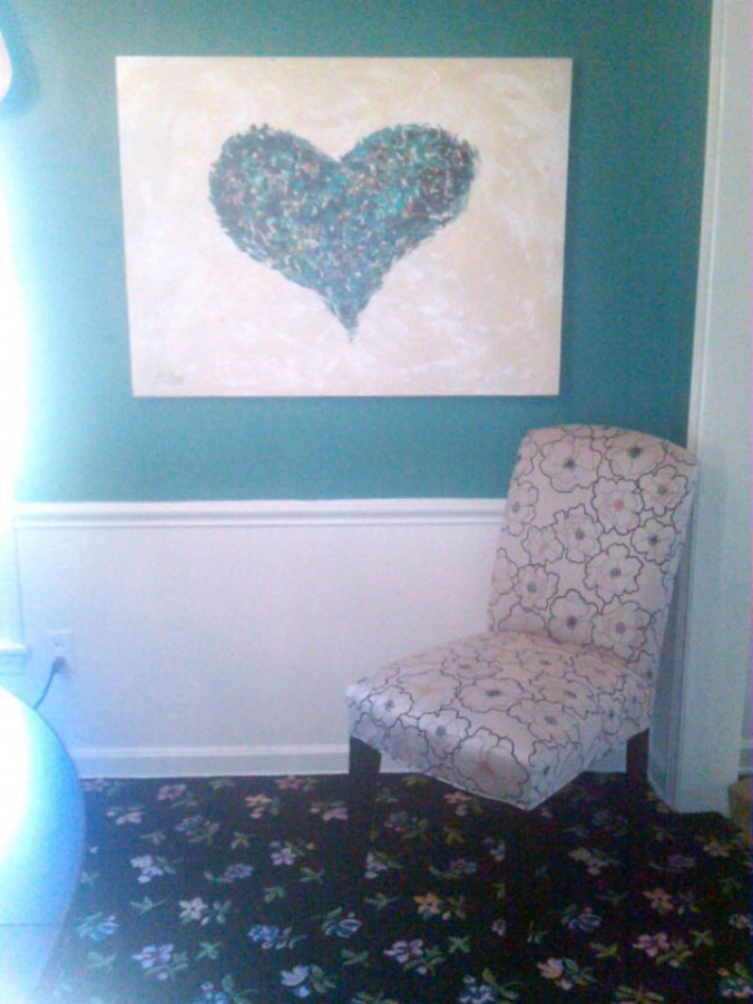 "Pieces of my heart" 30X40" shown in the Hughes residence